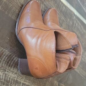 Frye Brown Leather Ankle Boots
